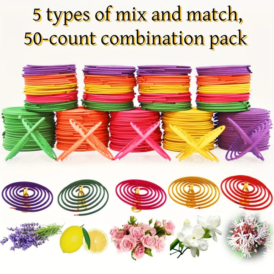 Uv Inhibitor Candle - 50 bastoncini di incenso profumati misti,
