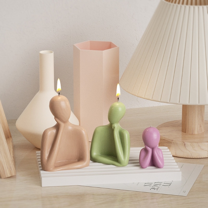 Candle Making Moulds - 3D famiglia candela stampi in Silicone